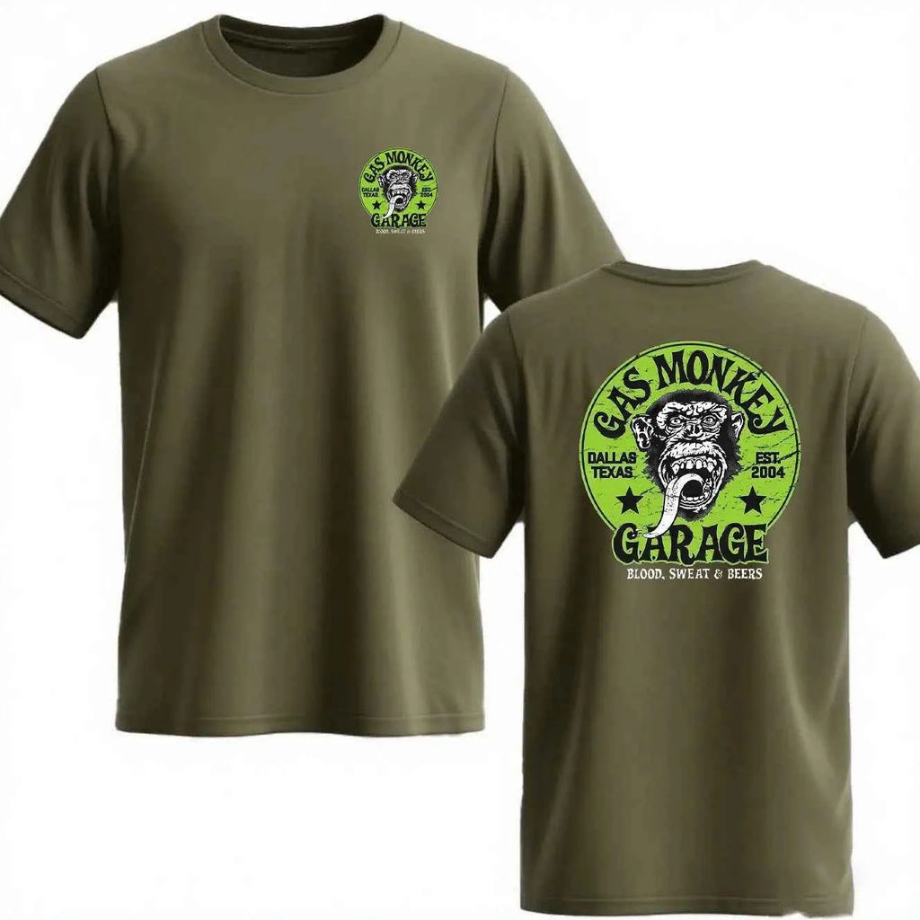 Gas Monkey Garage Print T-Shirt | Men's Vintage Streetwear