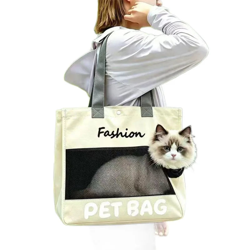 Portable Breathable Pet Carrier Bag – Large Capacity Travel Bag for Cats & Dogs - Dripshop