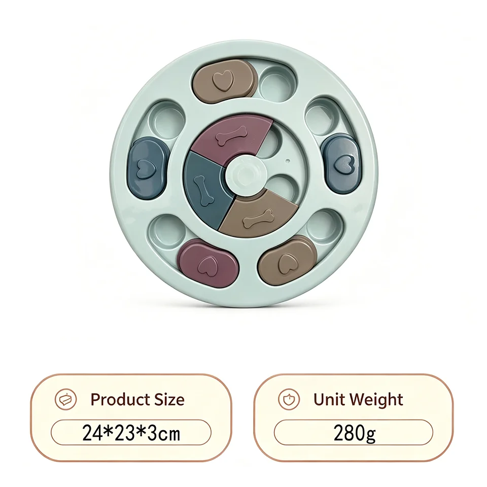Dog Puzzle Brain Slow Feeder – Interactive IQ Training Bowl for Dogs & Cats