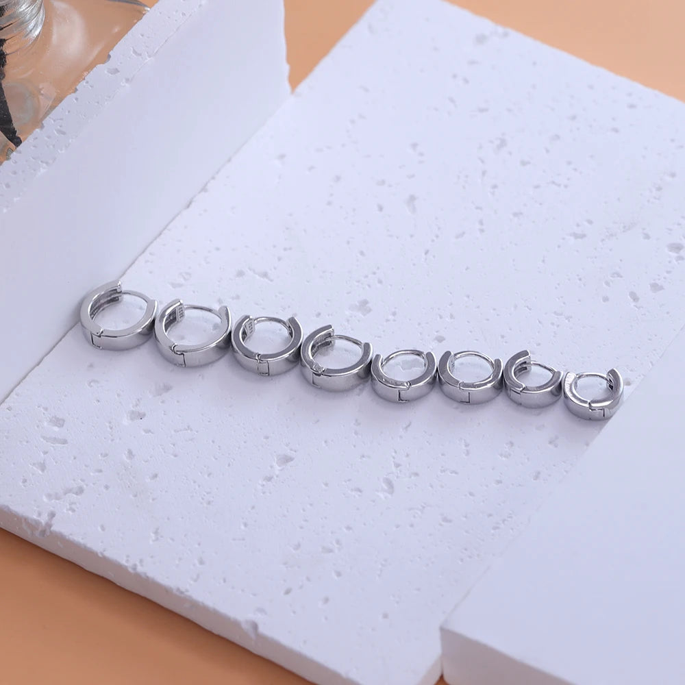 925 Sterling Silver Geometric Stud Earrings | Minimalist Jewellery Gift for Women - Dripshop