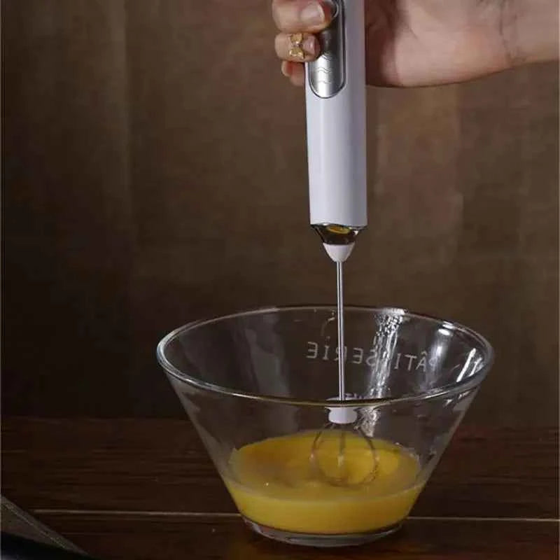 USB Rechargeable Handheld Milk Frother – Electric Whisk & Coffee Blender
