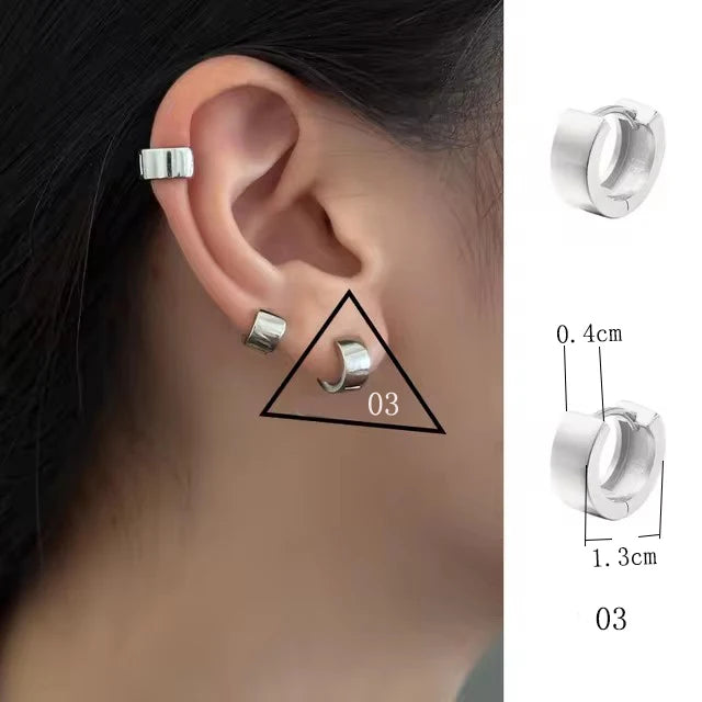 925 Sterling Silver Geometric Stud Earrings | Minimalist Jewellery Gift for Women - Dripshop