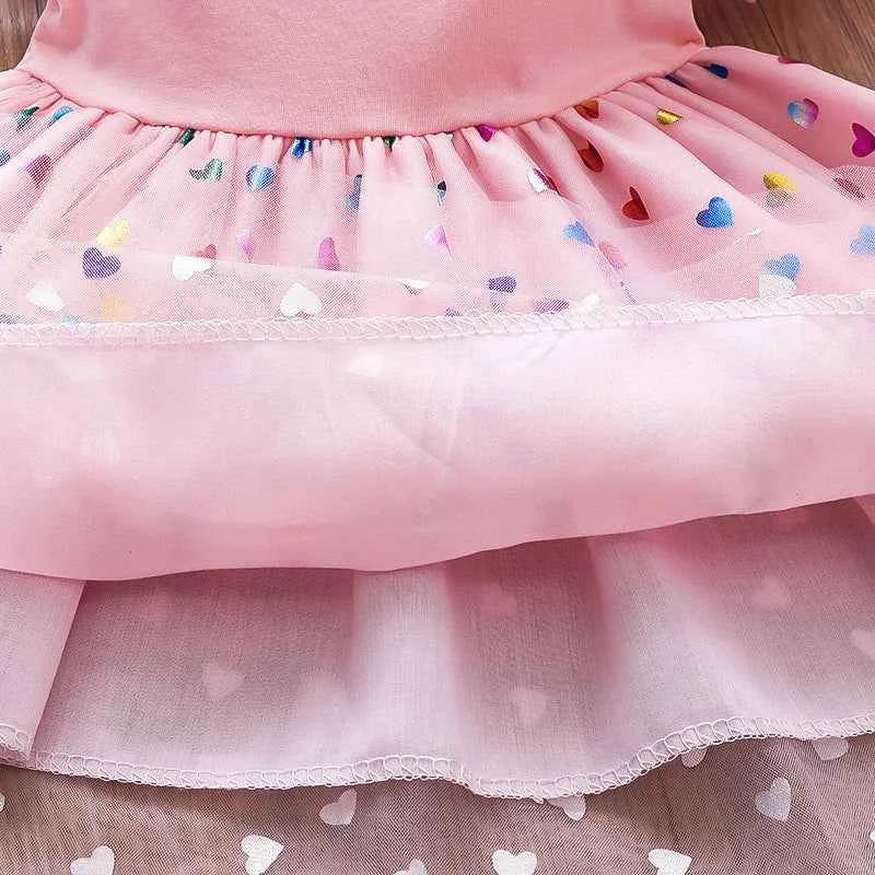 Baby Girls Unicorn Princess Dress – Cotton Mesh Party Dress for Ages 2–6