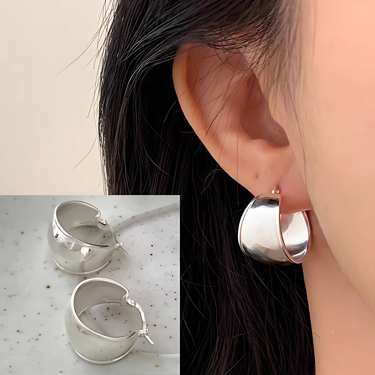 925 Sterling Silver Geometric Stud Earrings | Minimalist Jewellery Gift for Women - Dripshop