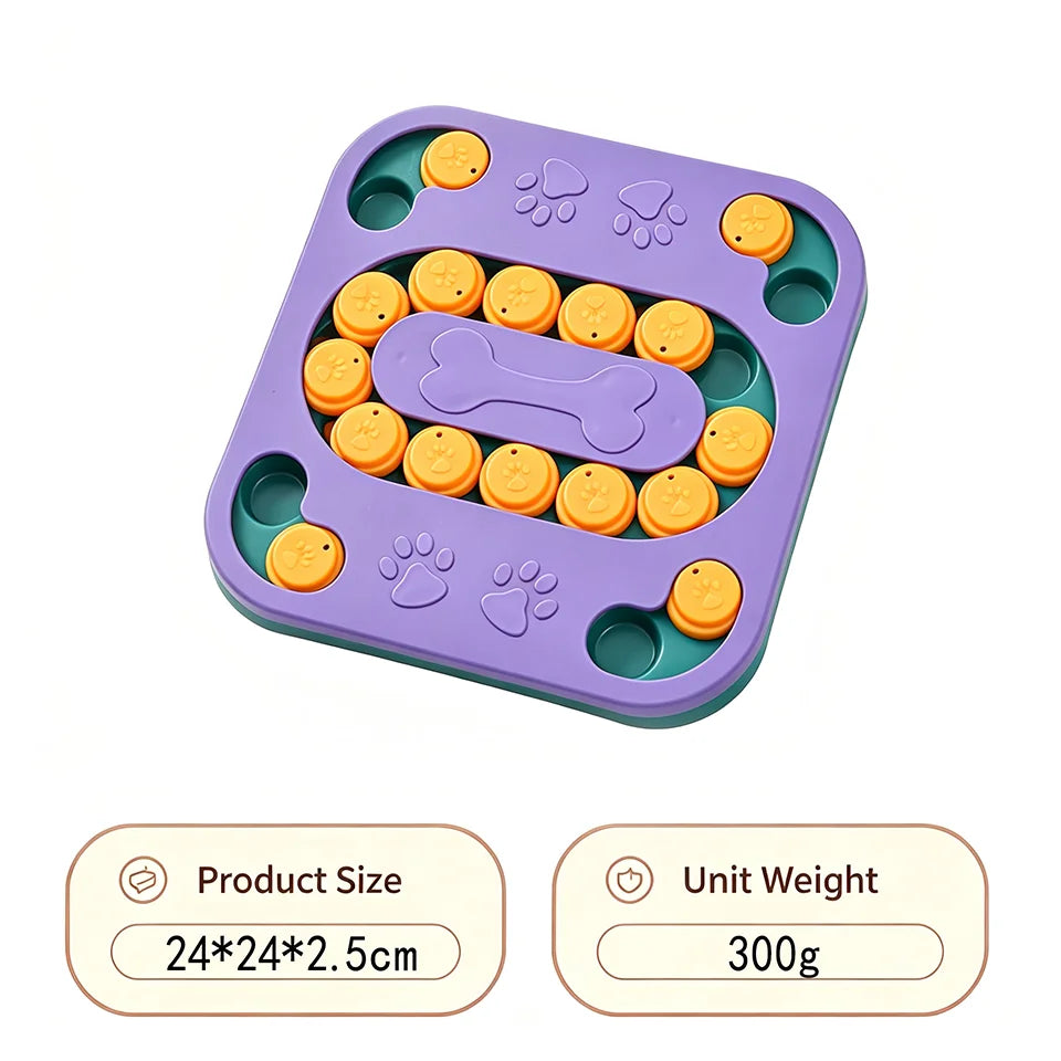 Dog Puzzle Brain Slow Feeder – Interactive IQ Training Bowl for Dogs & Cats