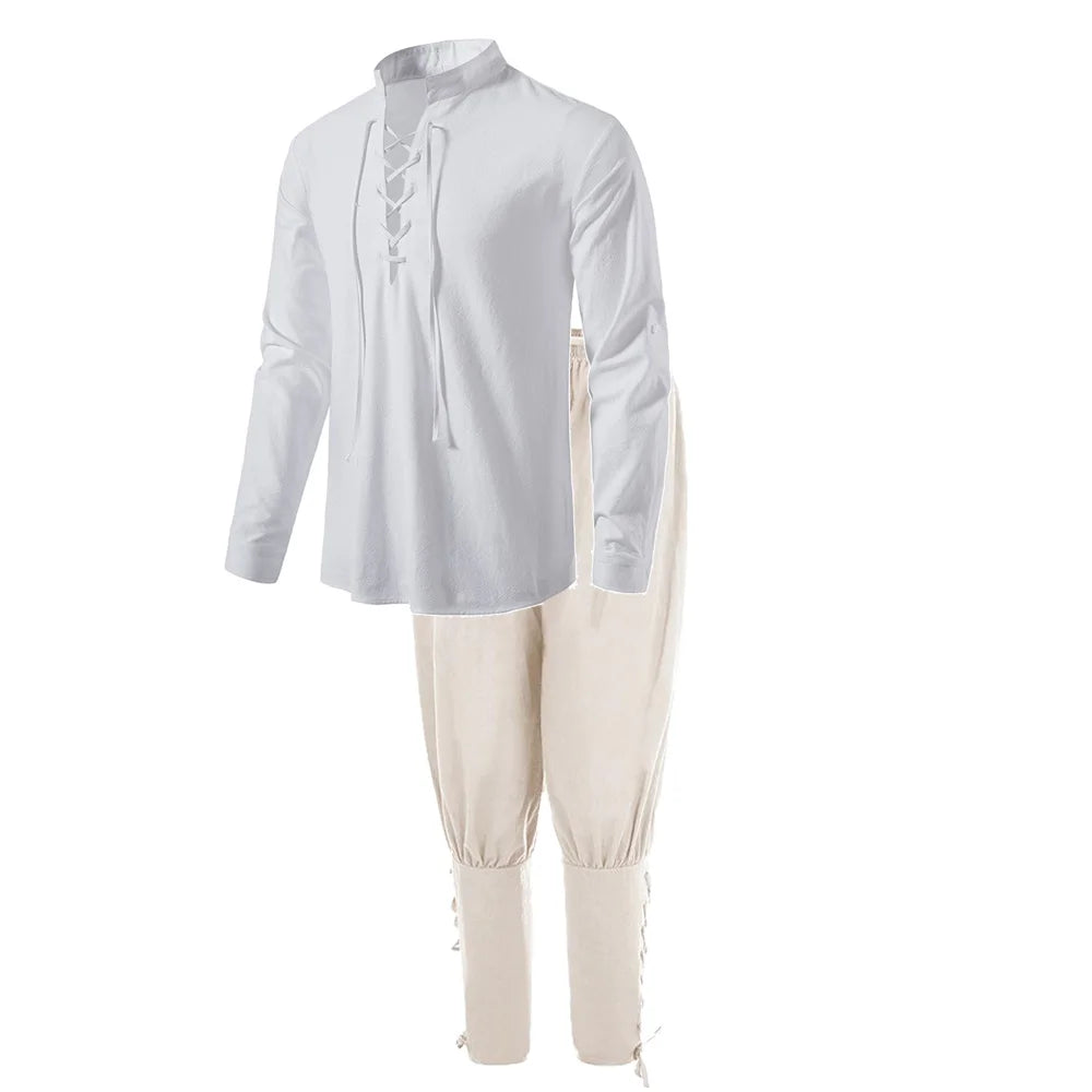 Men's Medieval Knight Costume Set – Shirt & Pants