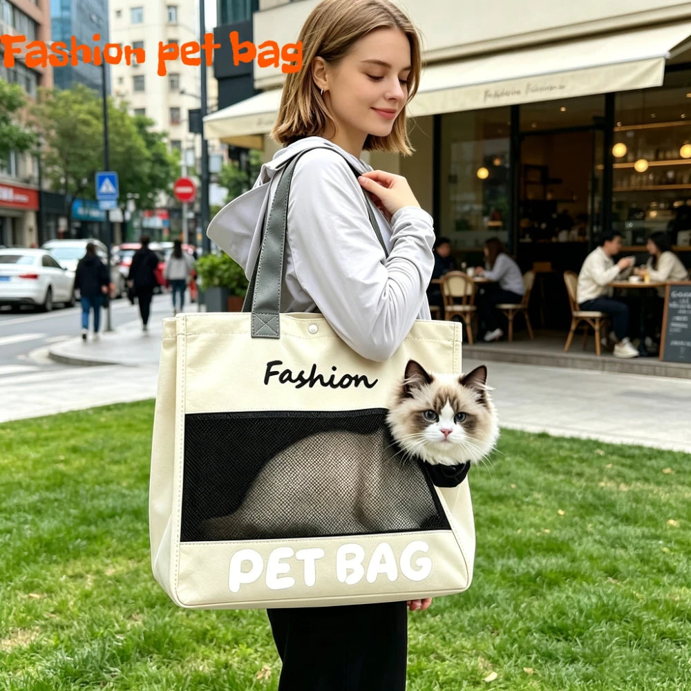 Breathable Pet Cat Carrier Backpack – Outdoor Travel Bag for Cats & Small Dogs - Dripshop