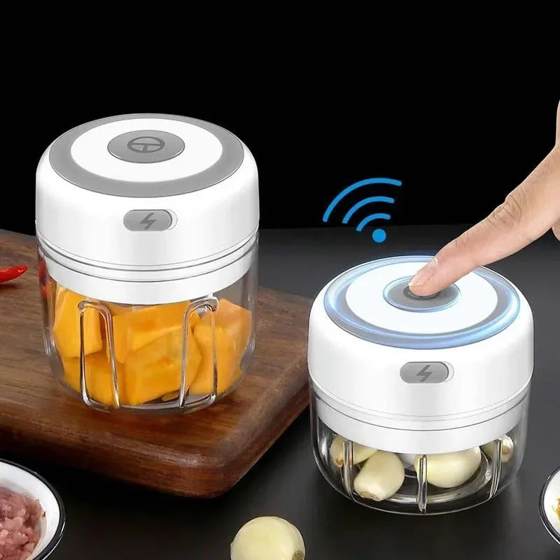 Electric Garlic Chopper – Mini Portable Veggie & Onion Blender (100ml / 250ml)