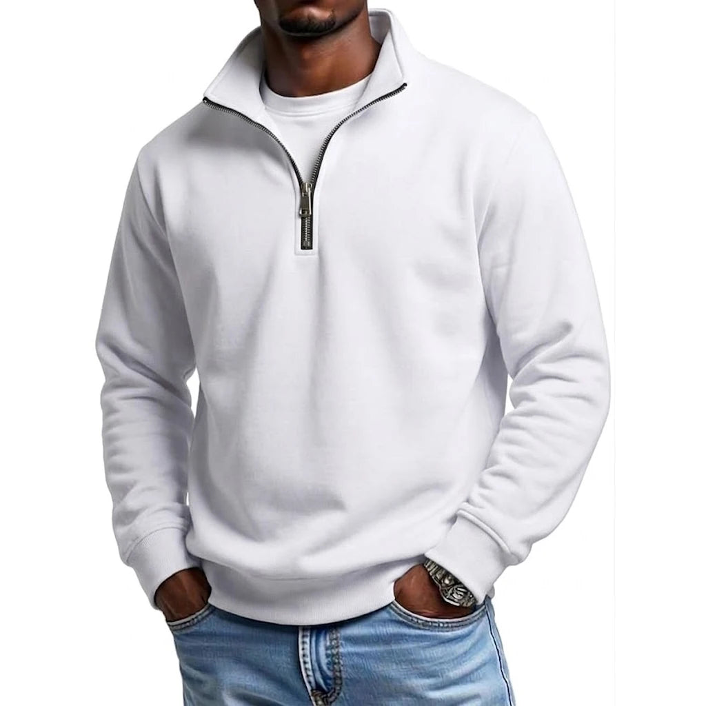 Men's Quarter-Zip Sweatshirt | Stand Collar Gym & Outdoor Pullover - Dripshop