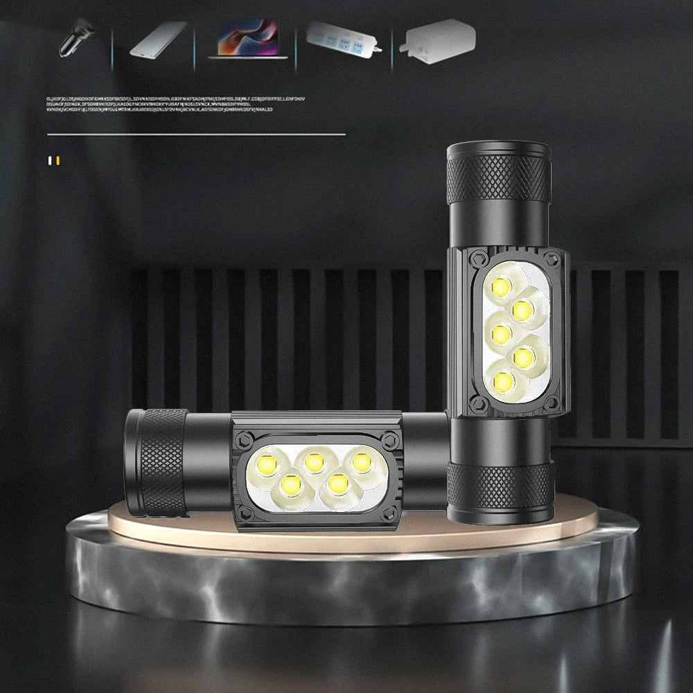 Mini LED Headlamp – 1920LM 7000-8000K USB Type-C Rechargeable Flashlight with Memory Function - Dripshop