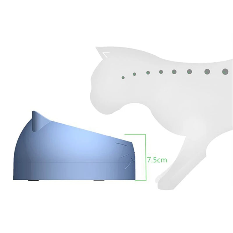 Stainless Steel Tilted Cat Bowl – Non-Slip 200ml Neck Protection Food & Water Feeder for Cats & Puppies - Dripshop