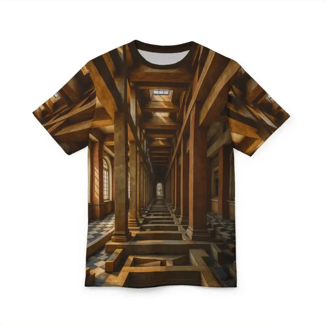 3D Optical Illusion Soccer Jersey | Tunnel Print Sports Tee - Dripshop