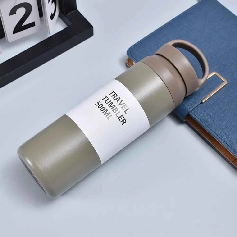 500ml Stainless Steel Travel Tumbler – Double Wall Vacuum Flask for Tea & Coffee