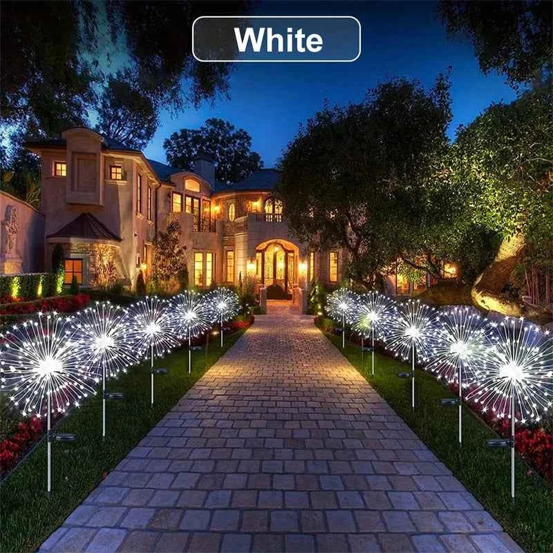 Solar Firework Garden Lights – Waterproof Outdoor LED Fairy String Lights (1/2/4 Pack)