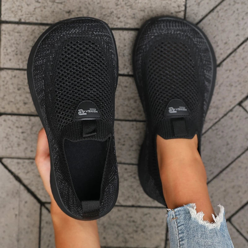 Barefoot Wide-Toe Mesh Sports Shoes – Thick Sole Casual Tennis Trainers for Men & Women 2025 - Dripshop