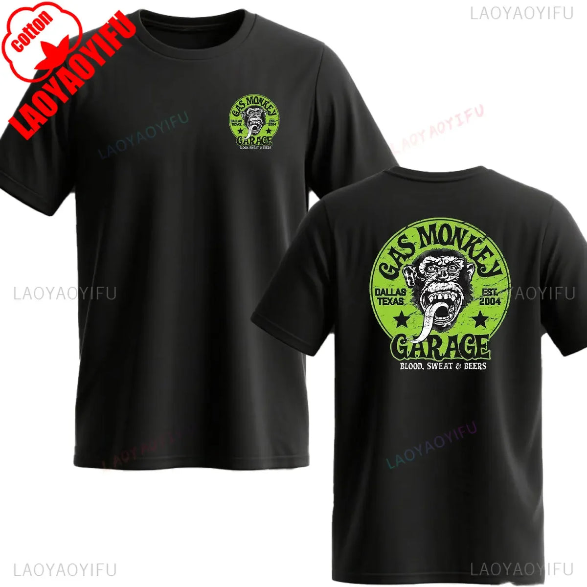 Gas Monkey Garage Print T-Shirt | Men's Vintage Streetwear