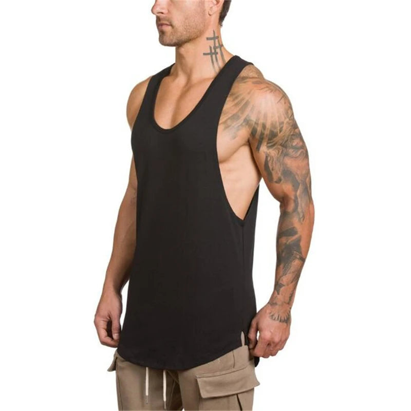 Men's Cotton Muscle Tank Top | Breathable Gym & Bodybuilding Vest - Dripshop
