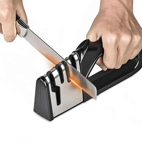 4-in-1 Kitchen Knife Sharpener – Portable Multi-Function Sharpening Set