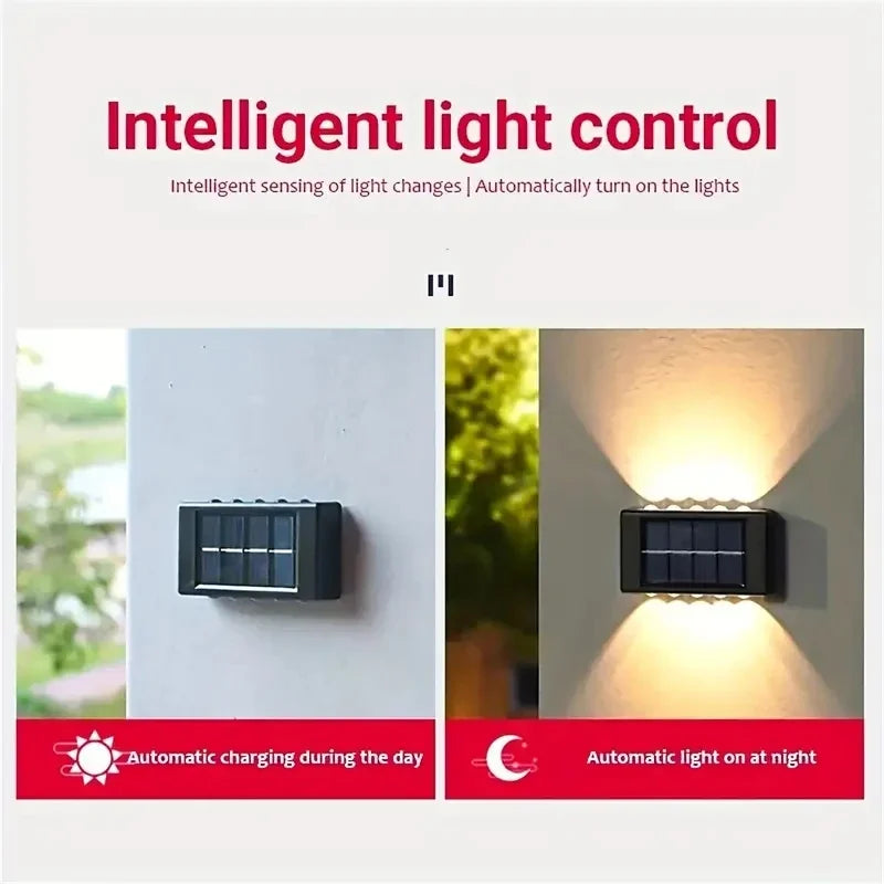 Solar Wall Lights Outdoor – Waterproof LED Lighting for Home, Garden, Yard & Fence (1–10 Pack) - Dripshop