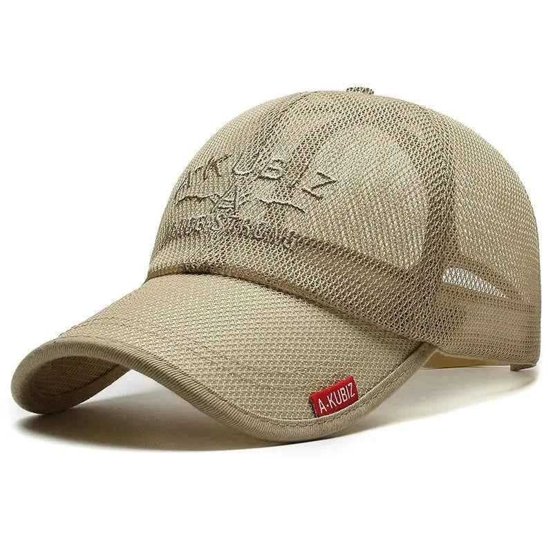 Embroidered Mesh Baseball Cap – Outdoor Sun Protection Visor Hat