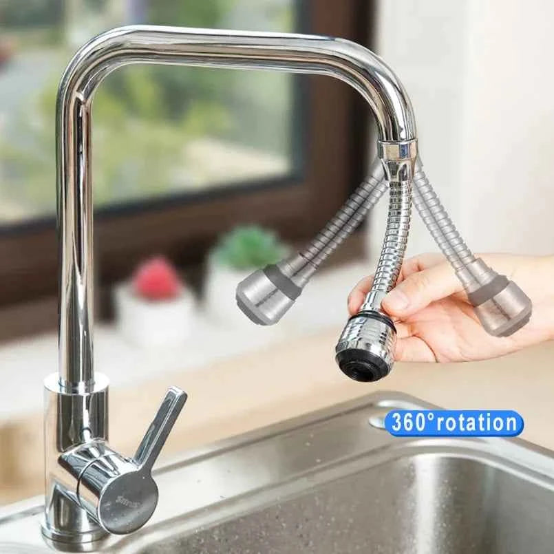 360° Rotatable High-Pressure Faucet Extender – Water-Saving Kitchen & Bathroom Bubbler
