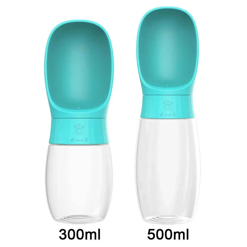 Portable Dog Water Bottle & Drinking Bowl – 300ml/500ml Travel Pet Dispenser