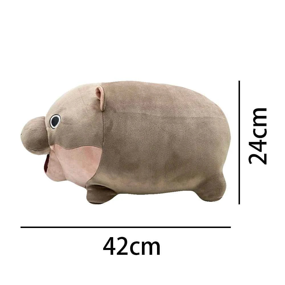 Moo Deng Hippo Plush Toy – Cute Cartoon Stuffed Animal Hug Pillow & Cushion