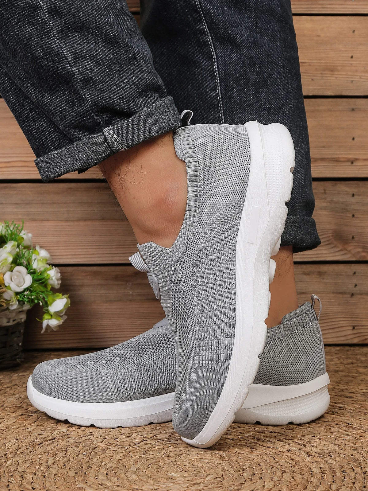 Men's Lightweight EVA Casual Shoes – Solid Colour Comfortable Non-Tiring Everyday Footwear - Dripshop