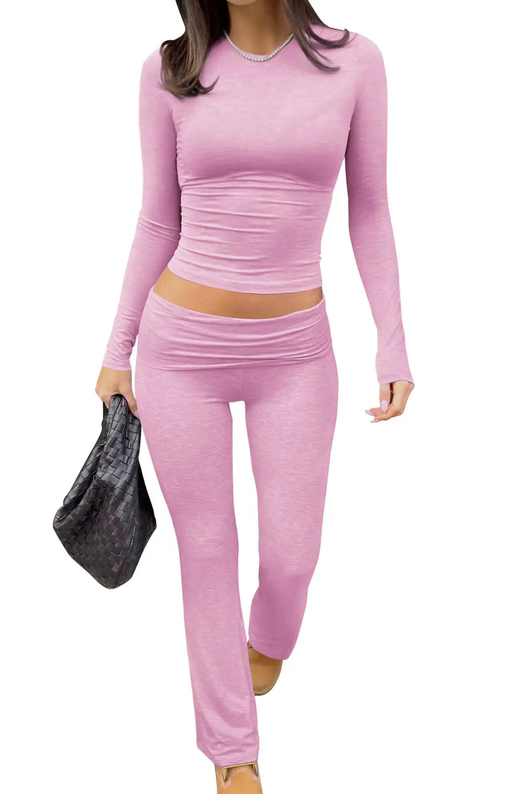 Women's 2-Piece Flare Legging Tracksuit Set | Long Sleeve & High Waist