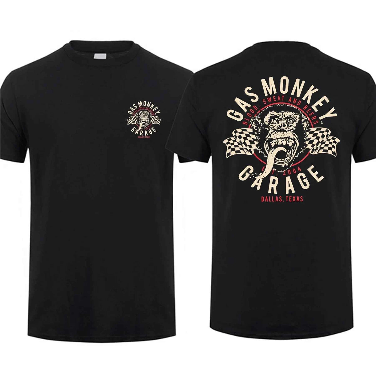 Gas Monkey Garage Double-Sided T-Shirt | Men's Cotton Streetwear