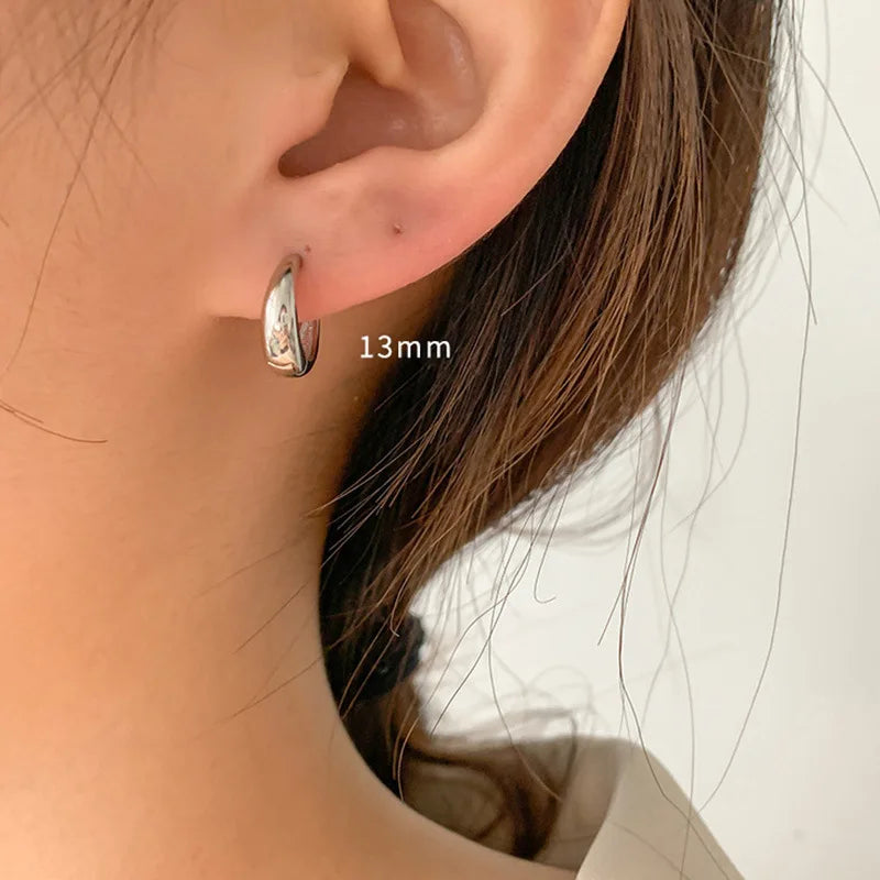 925 Sterling Silver Geometric Stud Earrings | Minimalist Jewellery Gift for Women - Dripshop