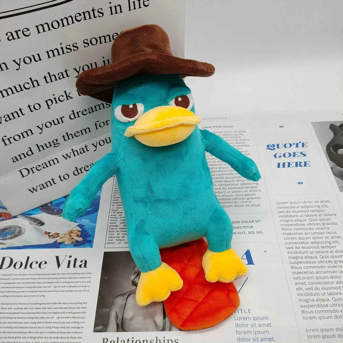 Perry the Platypus Plush Toy – Soft Stuffed Animal Christmas & Birthday Gift for Kids