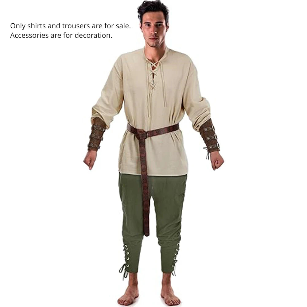 Men's Medieval Knight Costume Set – Shirt & Pants