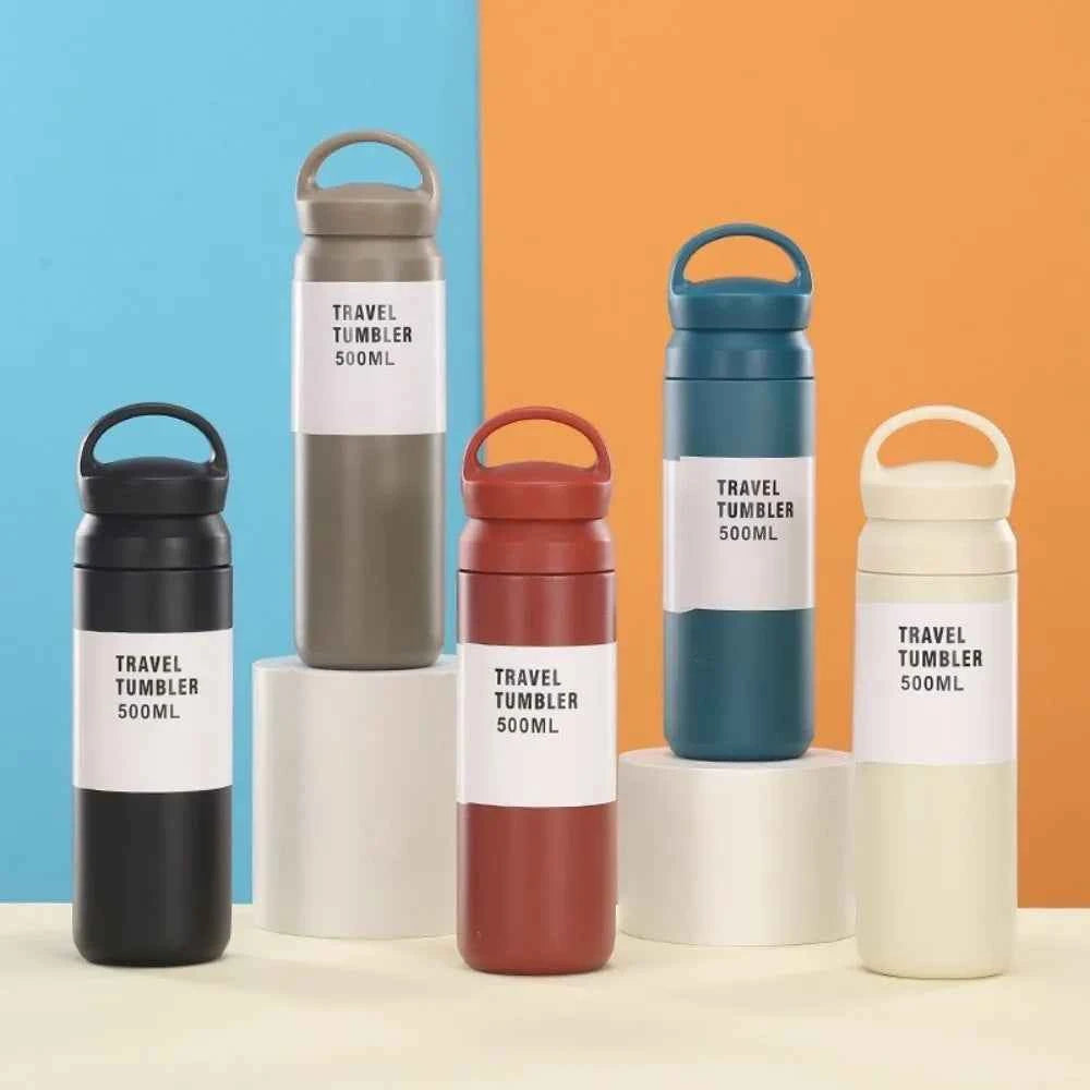 500ml Stainless Steel Travel Tumbler – Double Wall Vacuum Flask for Tea & Coffee