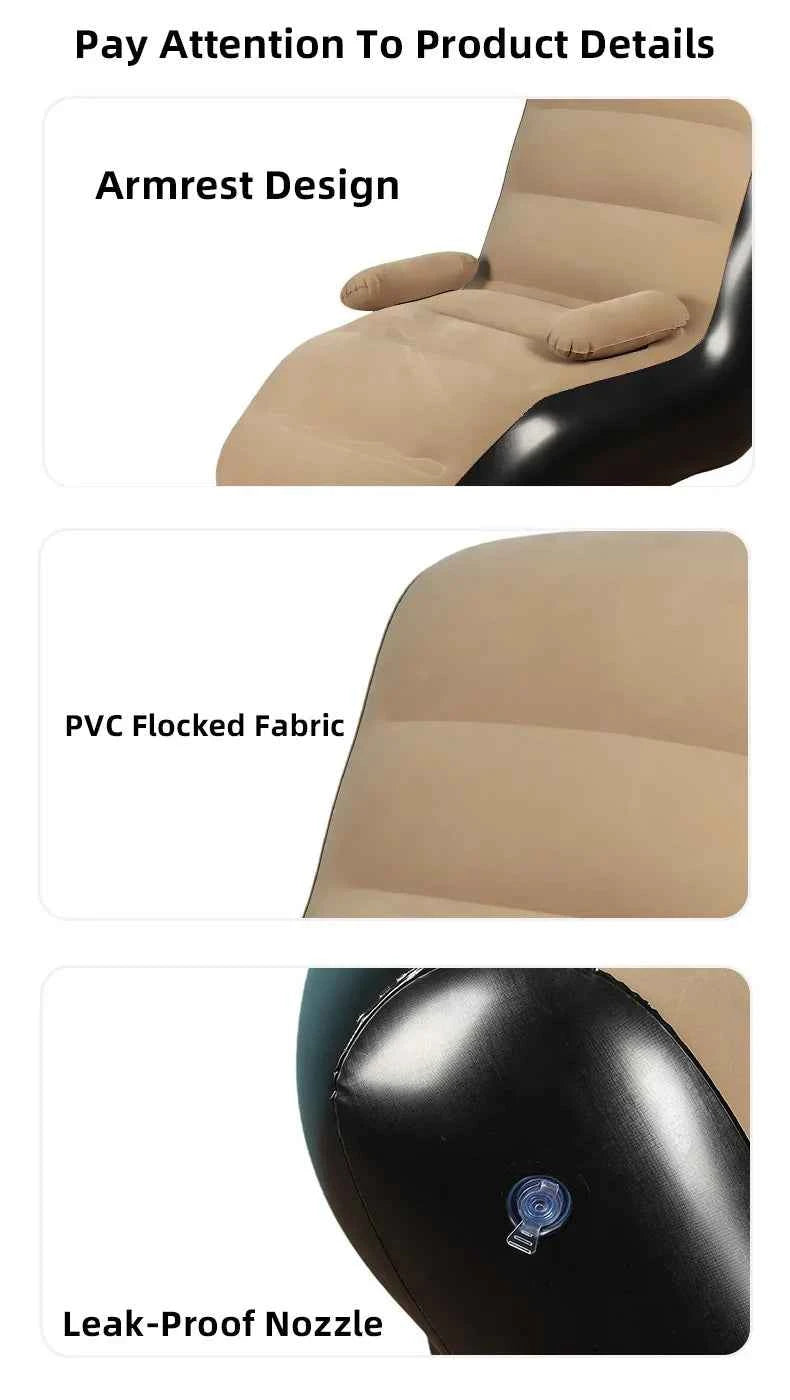 Inflatable Lounger Sofa with Storage Bag – Foldable Compact Seat Cushion for Living Room & Bedroom