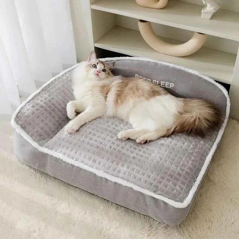 Warm Pet Sofa Bed – Seasonal Dog & Cat Basket for Small to Large Pets
