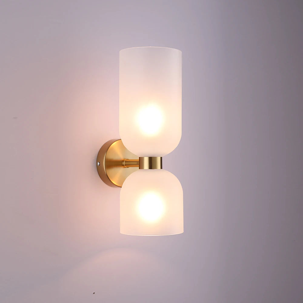 Postmodern Luxury Bedroom Bedside Wall Lamp Glass Shade Modern Minimalist Background Corridor Staircase Art Wall Lighting - Dripshop