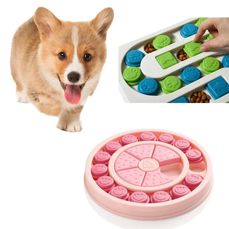 Dog Puzzle Slow Feeder Toy – Interactive IQ Training Bowl for Dogs & Cats (25cm)