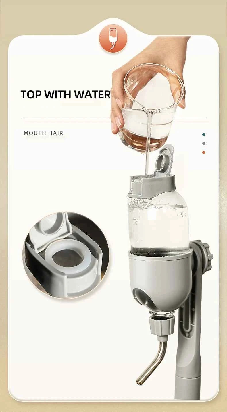 HOOPET Automatic Pet Water & Food Dispenser – Anti-Tip Dog Bowl with Hanging Kettle