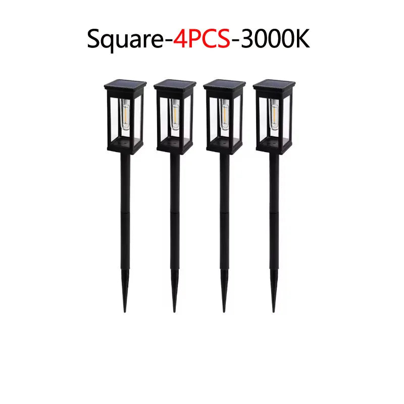 Retro Solar Pathway Lights – Warm Incandescent Bulb Outdoor Waterproof Garden Walkway Lights (2/4/6 Pack) - Dripshop