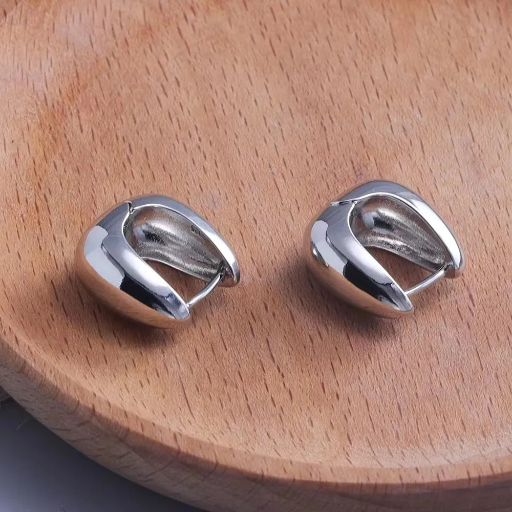 925 Sterling Silver Geometric Stud Earrings | Minimalist Jewellery Gift for Women - Dripshop