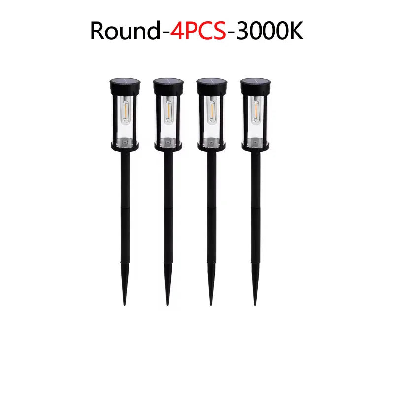 Retro Solar Pathway Lights – Warm Incandescent Bulb Outdoor Waterproof Garden Walkway Lights (2/4/6 Pack) - Dripshop