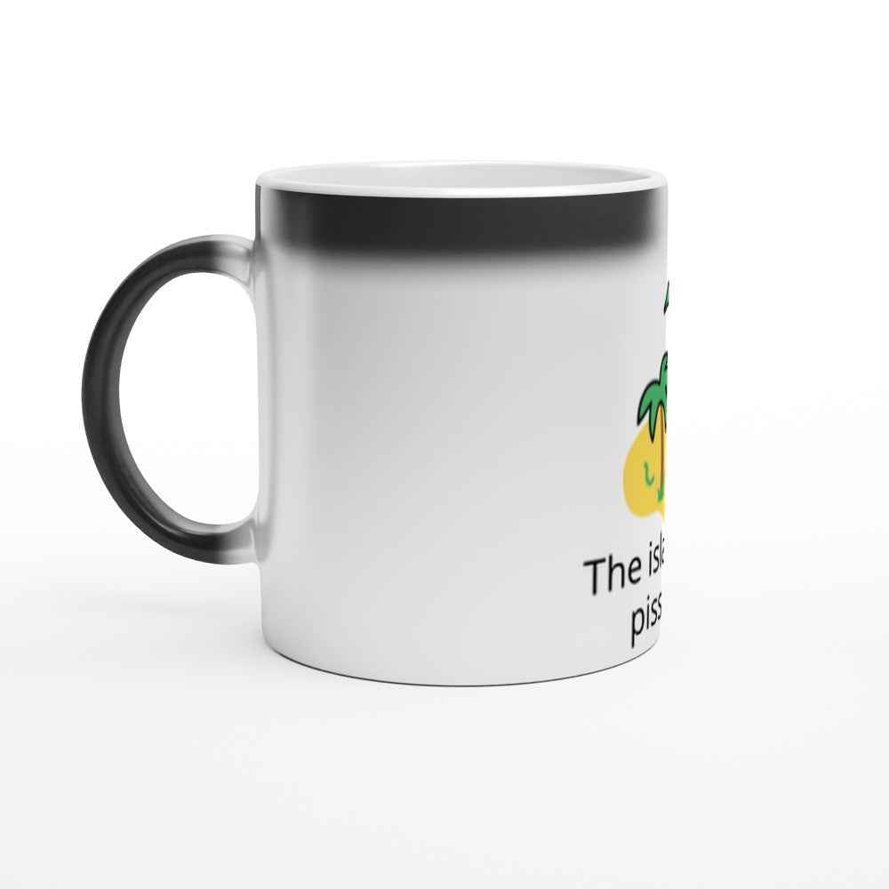 The Island of Piss Off Heat-Changing Ceramic Mug - Color Changing Coffee Cup