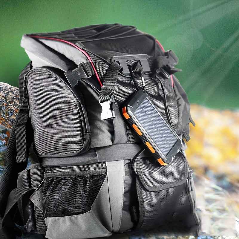 10,000mAh Portable Solar Power Bank – Dual USB Outdoor Charger