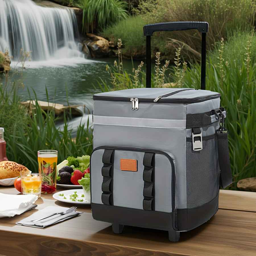 Rolling Insulated Cooler Bag – Large Wheeled Refrigerated Truck Bag