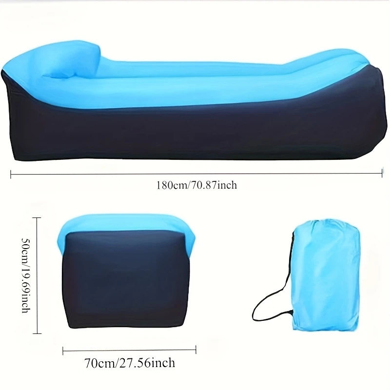 Inflatable Outdoor Sofa with Pillow – Portable Camping Lounger - Dripshop